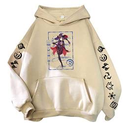 Genshin Impact Hoodie Anime Spiel Cosplay Unisex Genshin Impact Mona Bedrucktes Langarm-Kapuzen-Sweatshirt Pullover mit Tasche von keephen