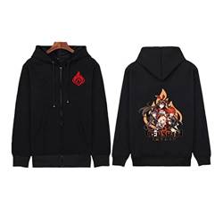 Genshin Impact Zipper Hoodie Männer Frauen Hooded Streetwear Harajuku Japanisch Anime Spiel Xiao/Kaedehara Kazuha Grafik Zipper Sweatshirt Mode Jacke Mantel von keephen