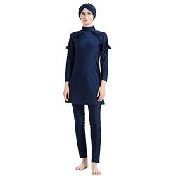 keephen 3-teiliges Set Bescheidene Muslim Badebekleidung Burkini islamisch Badeanzug Beachwear Plus Size Badeanzug mit Hijab von keephen