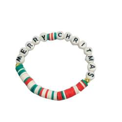 3 Stück personalisierte Perlen Nationales Alphabet Armband, Land Armband, Weihnachtsarmbänder Favoriten Dekorationen Geschenke von keepmore