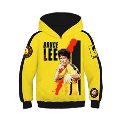 Bruce Lee Fans Hoodie Erwachsene und Kinder Casual Sports Sweartshirt Langarm-Reißverschluss-Jackenoberteile von keepmore