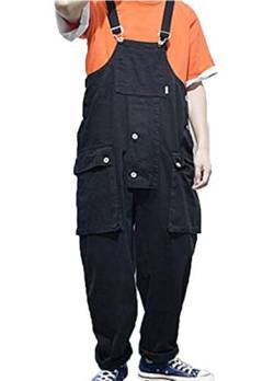 Herren Hip Hop Vintage Lätzchen Overalls Latzhose Overalls Baggy Dad Pants von keepmore