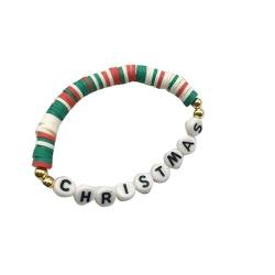 keepmore 3 Stück personalisierte Perlen Nationales Alphabet Armband, Land Armband, Weihnachtsarmbänder Favoriten Dekorationen Geschenke von keepmore