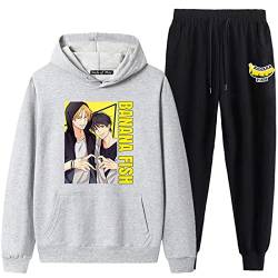 keepmore Banana Fish Trainingsanzug Anime Cosplay Kostüm Banana Fish Print Hoodies Jogginghose Zweiteiler Casual Sweatshirt Anzüge für Damen Herren von keepmore