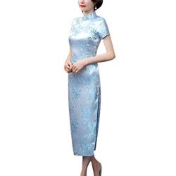 keepmore Chinesisch Stil Qipao für Damen, Langes Kleid Plus Size Cheongsam Abendkleid Qipao für Hochzeit von keepmore