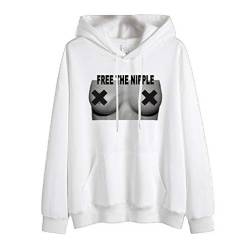 keepmore Feministische Sweatshirt-Slogans Free The Nipple Print Unisex Pullover Nippelbefreiungsbewegung Motivationsshirts von keepmore