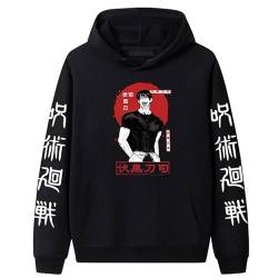 keepmore Jujutsu Kaisen Kapuzenpullover Anime Fushiguro Toji Cosplay Kostüm 3D gedruckt Langarm Sweatshirt Pullover Jacke Mantel für Frauen Männer von keepmore