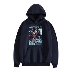 keepmore Unisex Genshin Impact Hoodie Wriothesley Cosplay Kostüm Langarm Pullover Sweatshirt Sportbekleidung mit Kängurutasche von keepmore