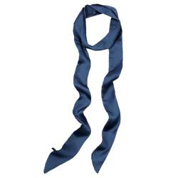 keland Damenmode weichen schwarzen dünnen Abschnitt Engen Schal Krawatte Halskette Kragenband (Marineblau) von keland