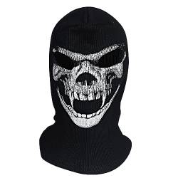 keland Ghost Maske Call of Duty Totenkopf Sturmhaube Balaclava Sturmmaske für Halloween Cosplay/Radfahren/Motorrad (Schwarz-3) von keland