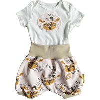kennydoo Body & Shorts Kinder- Baby Set "Rehlein" taupe/weiß (2 teilig) mit niedlichem Design von kennydoo