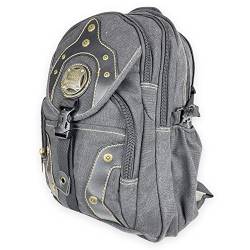 kennydoo großer Rucksack von Babyfish/Damen und Herren Canvas Backpack/Laptopfach (schwarz) von kennydoo