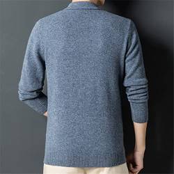 Winter Kaschmir Pullover Herren 100% solide Wolle Pullover einfarbig Basic Herren Pullover von keusyoi