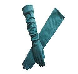 keusyoi Damenhandschuhe Winter Touchscreen SMS Lange Handschuhe Schwarz Grau Wildlederhandschuhe Damenhandschuhe Für Kaltes Wetter von keusyoi
