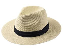 keusyoi Große Panama-Hüte für Damen, Strand, breite Krempe, Strohhut, Mann, Sommer, Sonnenhut, Übergröße, beige, 60-64cm von keusyoi