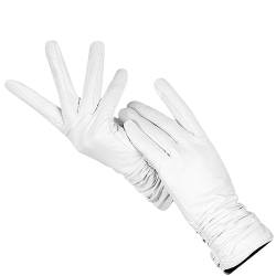 keusyoi Mode Weiße Handschuhe Damen Schaffell Lederhandschuhe Winter Kaltes Wetter Warme Weiße Handschuhe Für Frauen von keusyoi