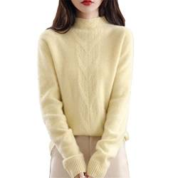 keusyoi Winter Wolle Pullover Casual Lose Pullover Elegant Half Turtleneck Knit Pullover Damen Thick Cashmere Sweater Tops von keusyoi