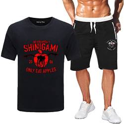 Death Note Trainingsanzug Herren Anime Cosplay Shinigami Ryuk Yagami Leicht bedrucktes T-Shirt Sweatshirt Jogger Shorts Zweiteiliges Set von kewing