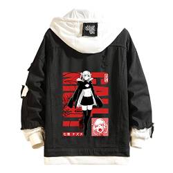 kewing Anime Call of The Night Hoodie Sweatshirt Jacke Yamori Kou Nanakusa Nazuna Cosplay Hoodie Unisex Jeansjacke Mantel für Männer Frauen von kewing