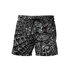 kewing Herren-Badehose 3D-gedruckte nordische Wikinger-Strand-Board-Shorts Schnell trocknende Strand-Badeshorts Bademode von kewing