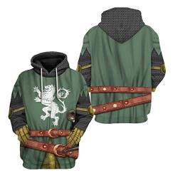 kewing Realistische historische Armee Uniform 3D-Druck Kolonialkostüm Historische Figur Cosplay Kostüm Ritter Sweatshirt Hoodies von kewing