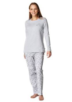 key Elegante Damen Pyjama aus Naturbaumwolle - Bequeme Passform, Hautfreundlich, EU-Design - Ideal für Alle Jahreszeiten von key