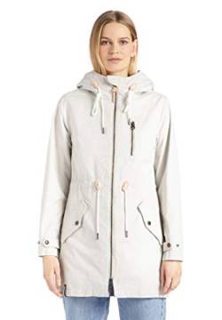 khujo Damen Jacke North einfarbig teilgefüttert Kapuze Parka Lange Sommerjacke von khujo