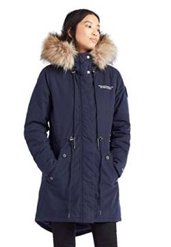 khujo Damen Mantel KENITA4 Winterparka einfarbig Kapuze Teddyfell Kunstfell von khujo