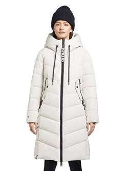 khujo Damen Mantel Steppjacke lang Winterjacke Steppmantel Ayleena mit Kapuze (MA-grey, M) von khujo