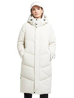 khujo Damen Mantel Steppmantel torino lang Steppjacke warm sportlich mit Kapuze (ice, L) von khujo