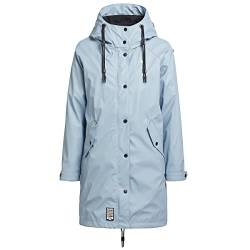 khujo Odelie Damen Jacke Regenjacke Regenmantel Mantel Coat (XL, Lightblue) von khujo
