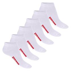 kicker Damen & Herren Sneaker Socken (6 Paar) - Weiß 35-38 von kicker