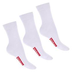 kicker Damen & Herren Socken (3 Paar) Sportliche Baumwollsocken - Weiß 47-50 von kicker