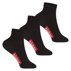 kicker Kinder Kurzschaft Socken (3 Paar) Schwarz 31-34 von kicker