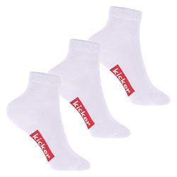 kicker Kinder Kurzschaft Socken (3 Paar) Weiß 31-34 von kicker