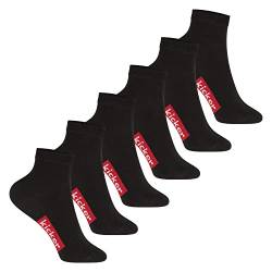 kicker Kinder Kurzschaft Socken (6 Paar) Schwarz 35-38 von kicker
