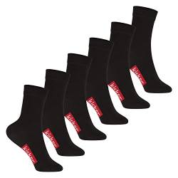 kicker Kinder Socken (6 Paar) Schwarz 31-34 von kicker