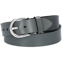 kiddybelts Ledergürtel Ledergürtel Kids 25mm in Grau mit Schließe in Silber (KB10-710) sehr weiches Vollrindleder von kiddybelts