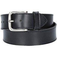 kiddybelts Ledergürtel Ledergürtel Kids 30mm abgenäht in Schwarz mit Dornschließe in Silber (KB16-790) sehr weiches Vollrindleder von kiddybelts