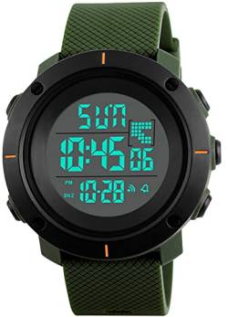 kieyeeno Digitale Armbanduhr für Herren, 50 m, wasserdicht, digitale Sportuhren, mit LED-Hintergrundbeleuchtung, geeignet für Läufer, Stoppuhr und Timer Watch, Marina Military von kieyeeno