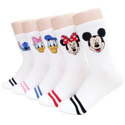 Socksense Cartoon Character Series Damen Original Crew Socken, M Family_5 Paar, Einheitsgröße von kikiya socks