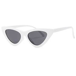 kimorn Sonnenbrillen für Damen Metallscharniere Clout Goggles Sonne Gläser K0566 (Weiß&Schwarz) von kimorn