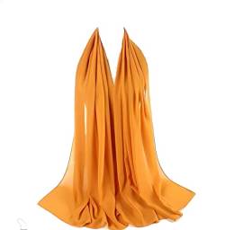 kine morderner weicher chiffon hijab kopftuch highquality schal in vielfältigen farben (gelb) von kine