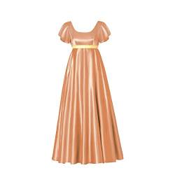 kinstell Regency Kleider für Damen 18. Jahrhundert Kleid Satin Vintage Regency Kleid Schärpe viktorianisches Teepartykleid von kinstell