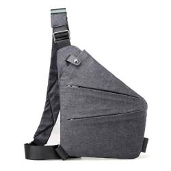 Reise-Geldbörsen, Anti-Diebstahl-Umhängetasche, schlanke Umhängetasche, Unisex, schmal, wasserabweisend, Schultertasche, Outdoor, Freizeit, Wandern, Tagesrucksack, grau, 31*20*23*1.5cm von kkiuop