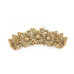 KKJOY Vintage Metall Haarspange Gold, Sonnenblumen Haarklammer, Haarnadeln Groß, Gothic Haarspangen Damen, Braut Haarschmuck Hochzeit, Bananenspange für Frauen und Mädchen von kkjoy