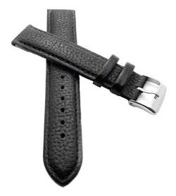 klug-versand 18 mm XL Uhrenarmband schwarz Uhrband Büffel echt Leder Überlänge extra Lang von klug-versand