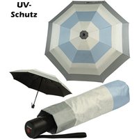 Knirps® Taschenregenschirm A.200 Damen-Taschenschirm mit Auf-Zu-Automatik, Popy blau: 95% UV-Schutz, bis zu 40% Hitze-Schutz von knirps