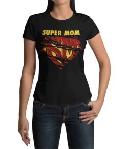 Beste Mama T-Shirt Mutti Geschenkidee für Frauen Super Mom Shirt Damen für Frauentag werdende Mütter modern stylisches Oberteil Muttertagsgeschenk beliebte Bekleidung Black XS-3XL (Schwarz, XXL) von knut Fashion & Streetwear