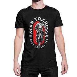 Herren Shirt Born to Cross T-Shirt Motocross Choppers Biker Wear Motorrad Tshirt Bedruckt für Männer rockige Kurzarm Motorradfahrer Bekleidung Grunge Clothes Black Khaki S-5XL… (Schwarz, XXXXXL) von knut Fashion & Streetwear